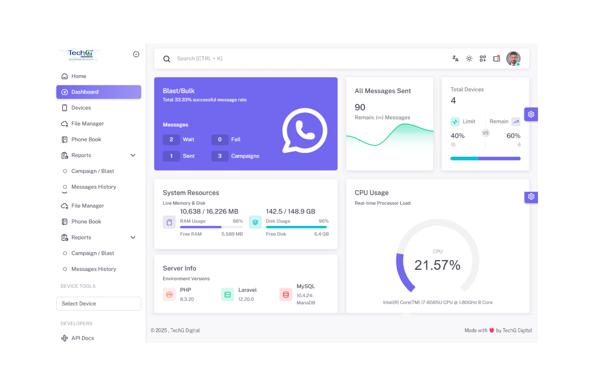 Homepage preview
